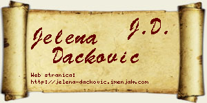 Jelena Dačković vizit kartica